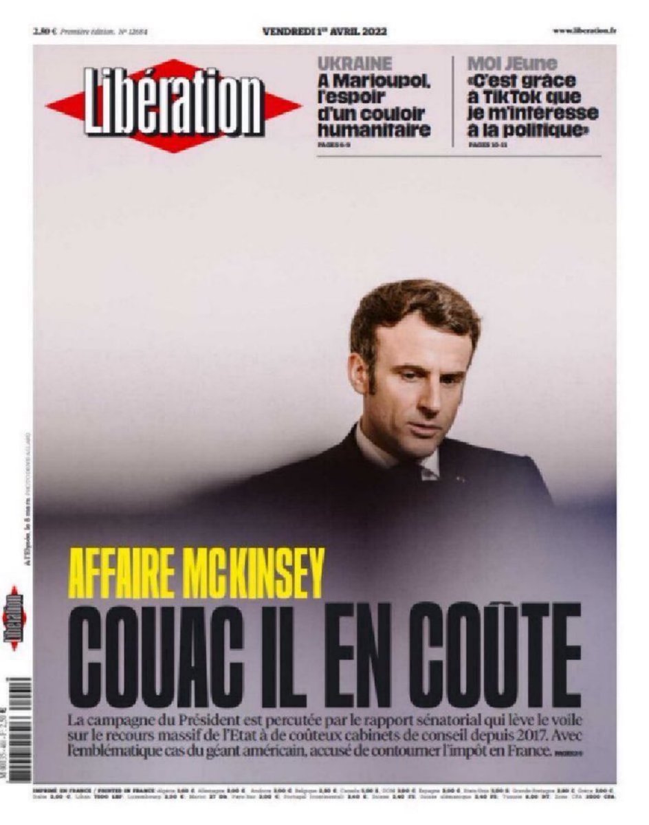 EnModeMacaron's tweet photo. Depuis quatre ans le gouvernement Macron aurait payé un total de 2,4 milliards d’euros à McKinsey…😱 https://t.co/wJjqUTdmal