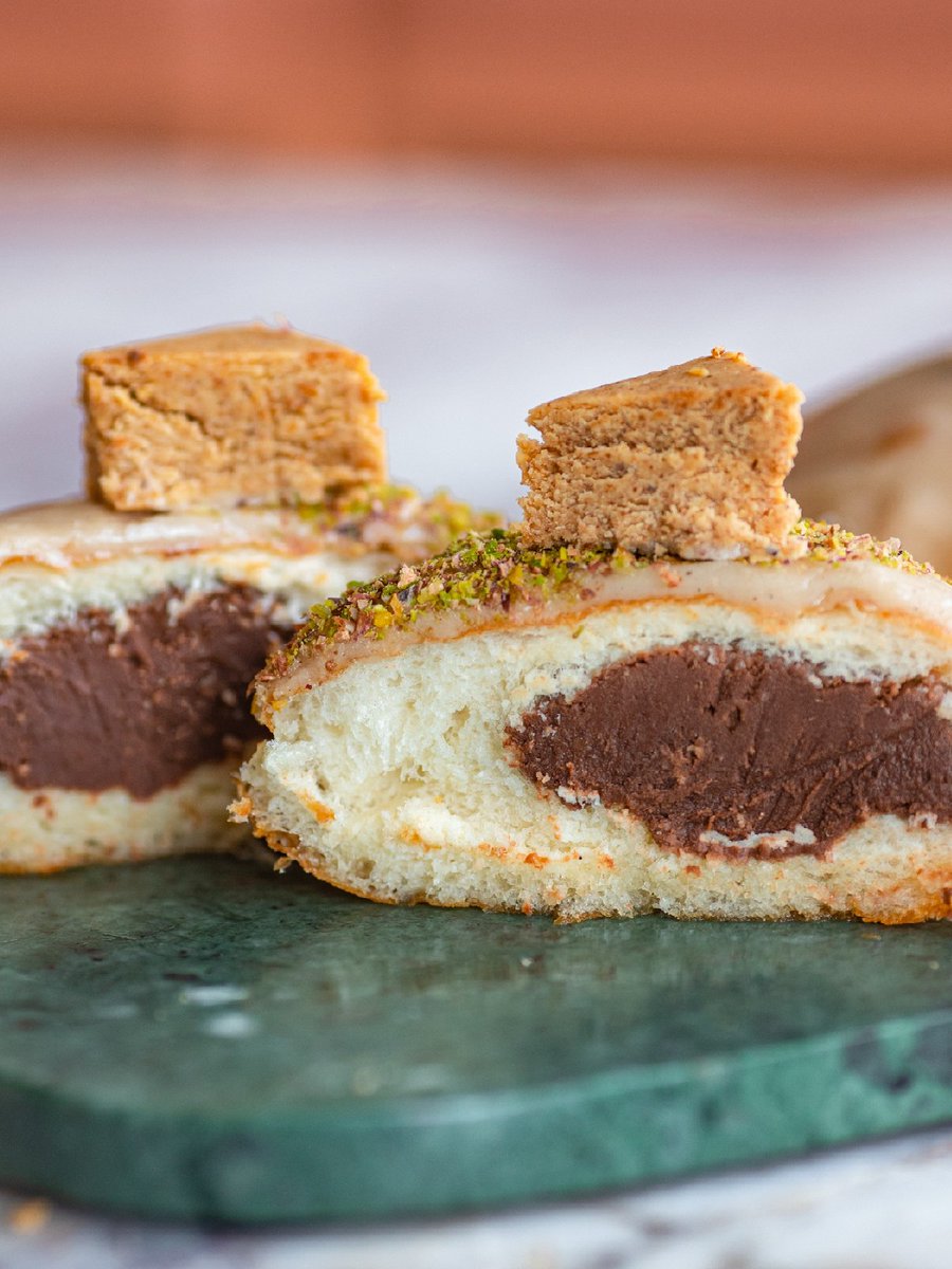 This weekend special is...Halva (Chocolate Sesame) 🍫 🍩

 (available in all of our locations today and tomorrow)