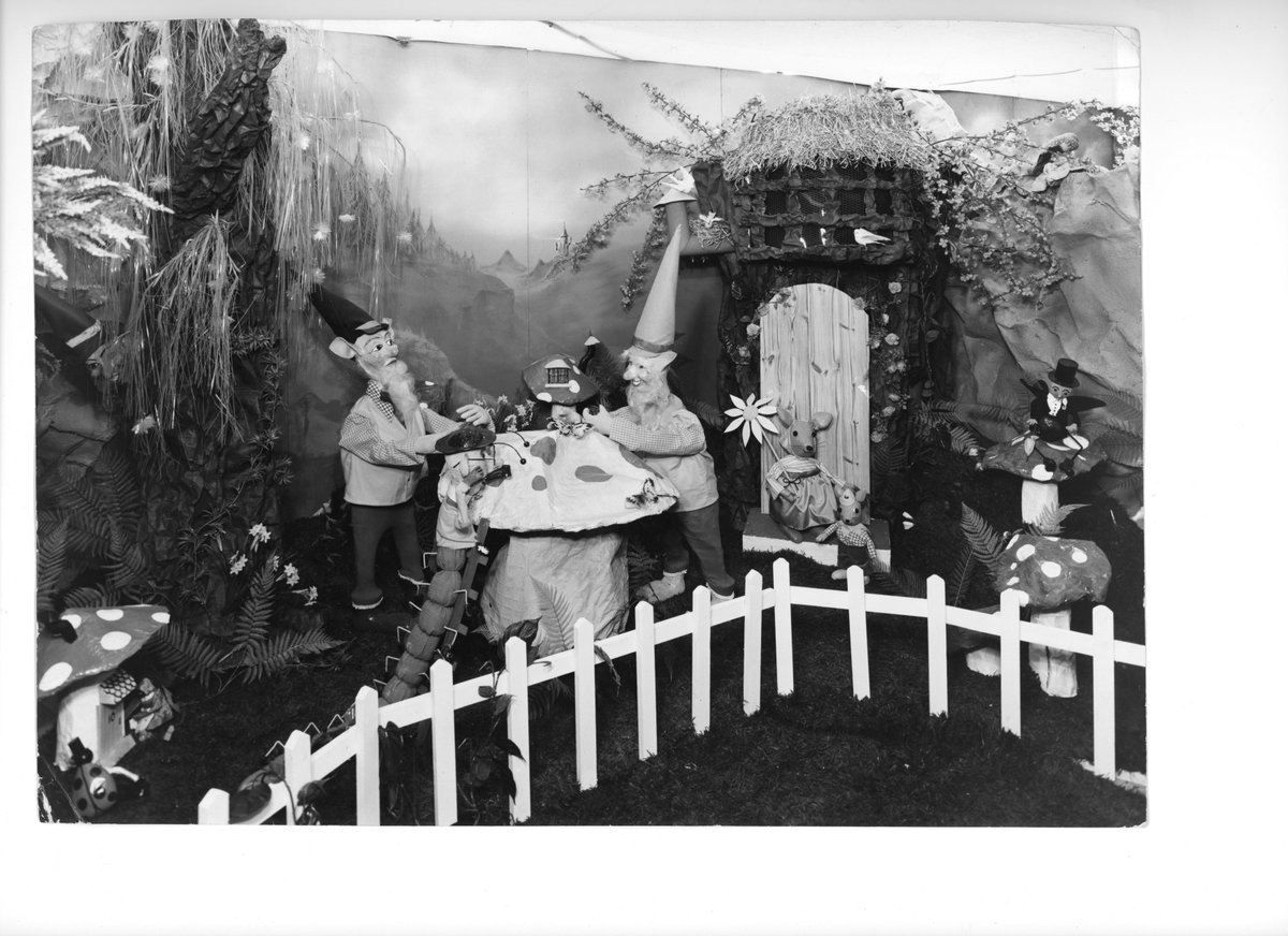 CoopHeritage's tweet image. For today's #12DaysofArchives, we are sharing a picture from the Co-op Press Collection showing some #decorations from Pixieland Grotto, Portsea, 1971 #ARAScot
