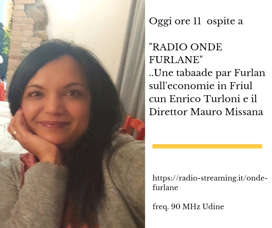 fabbroindira's tweet photo. RADIO ONDE FURLANE. 🎙️
Oggi intervista onnair sui temi dell'economia regionale con  Enrico Turloni ...  sintonizzatevi sulla https://t.co/tDc27713By 90Mhz alle ore 11.00 su Radio Onde Furlane..🎙️📻🎤🎧

#radioondefurlane #onair #economia #intervista #fabbroindora #buja  #fvg https://t.co/qQGKtR1YSJ