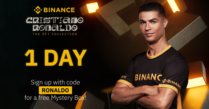 binance's tweet photo. LAST CHANCE ⏰
 
Only 12-hours left to secure your free CR7 Mystery Box, sign up using referral code 'RONALDO' to claim yours today!