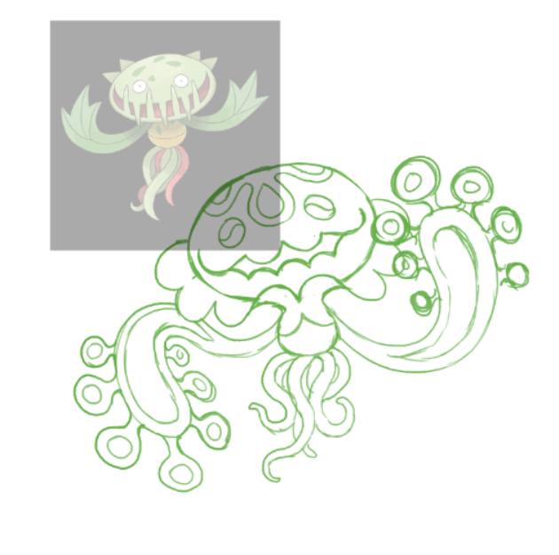 「fakemon work in progress sketches tonigh」|🐙🦑👁️one-eyed Guy enjoyer👁️ comms openのイラスト