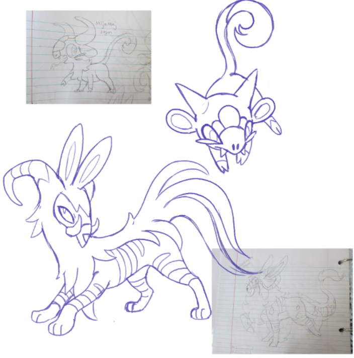 「fakemon work in progress sketches tonigh」|🐙🦑👁️one-eyed Guy enjoyer👁️ comms openのイラスト