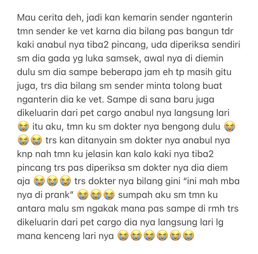 kochengfs's tweet photo. 🐈‍⬛ Majikan kalian ada yg pernah ky gini ga sih 😭 trs dia diomelin sm tmn ku kata nya kalo sakit beneran nanti ga dipercaya 😭 https://t.co/m7SKDVu2Oo