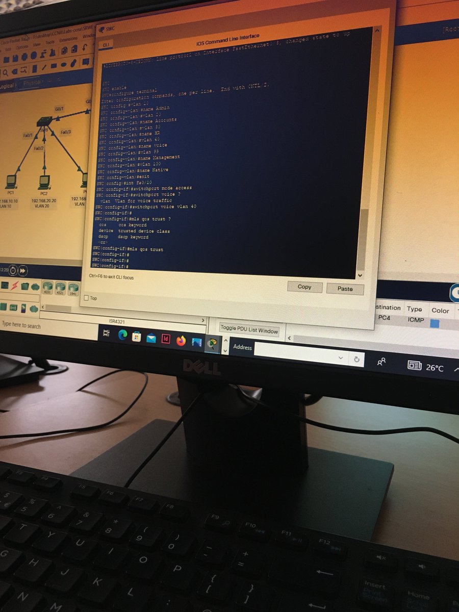 PiusKagga's tweet image. Implementing VLANs &amp;amp; Trunking 
#networkengineering #proswifttechnologies