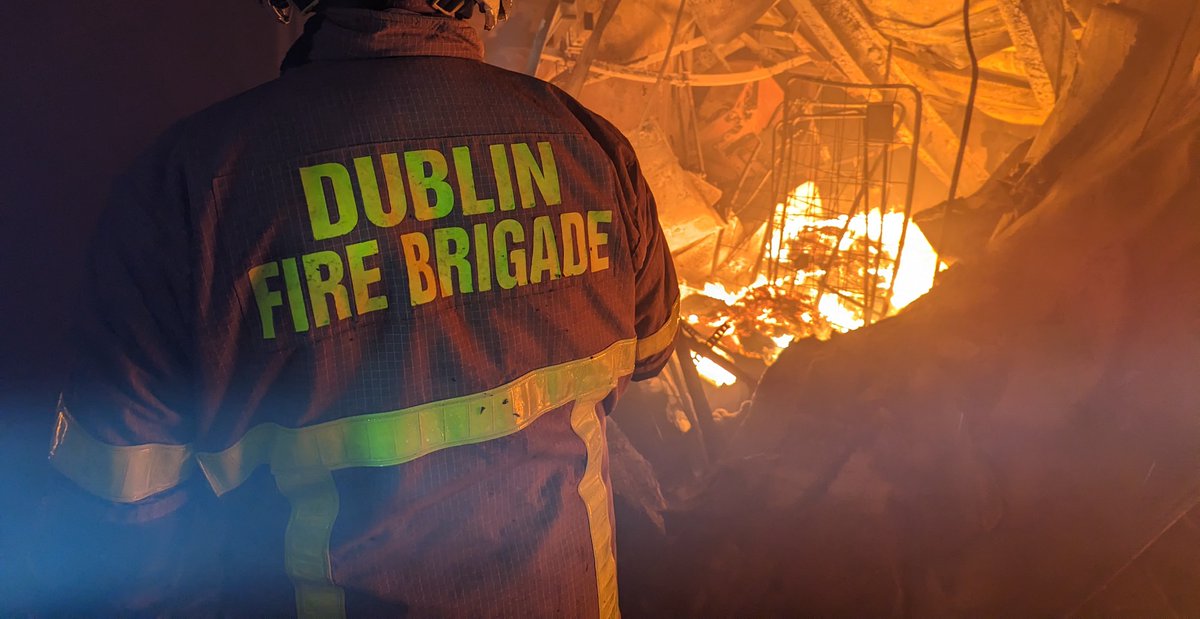 Overnight eight fire engines along with two aerial appliances fought a fire in an industrial unit in Sandyford. 

The response has been scaled back now as the fire is being brought under control.