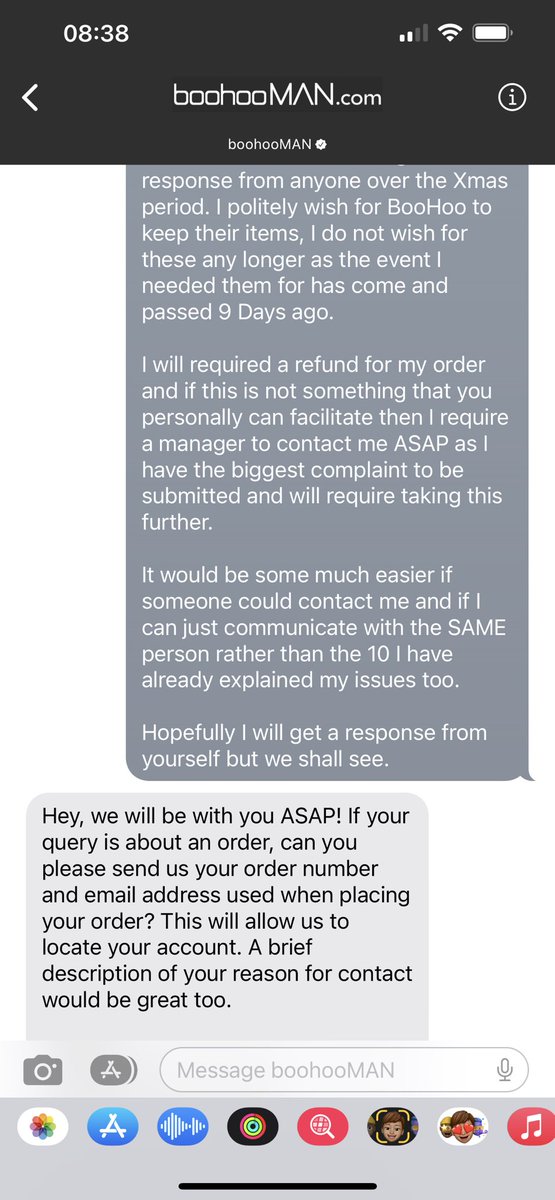 Kelly3francis's tweet photo. BOOHOO HAVE STOLEN MY MONEY!!!! @boohoo @boohooMAN Guessing your financial crisis means you need to steal money from customers and hold it to ransom promising goods you have no intention of delivering?
#boohoostolemymoney #boohoo #boohooman #boohoocustomerservice pt2 https://t.co/dwazmGg7ku