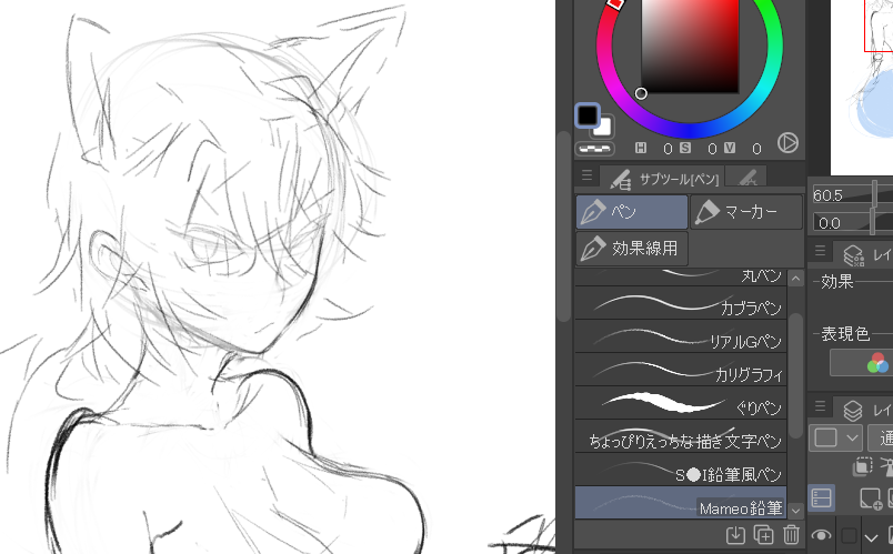 クリスマスmodeを描こうとしていたのに、気が付いたらケモミミが……生えた……🤔 