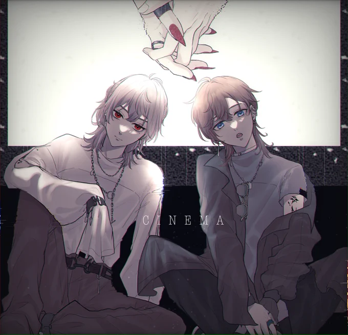 #KuzuArt  #かな絵  #くろのあとりえ 「映画のようなストーリー」 
