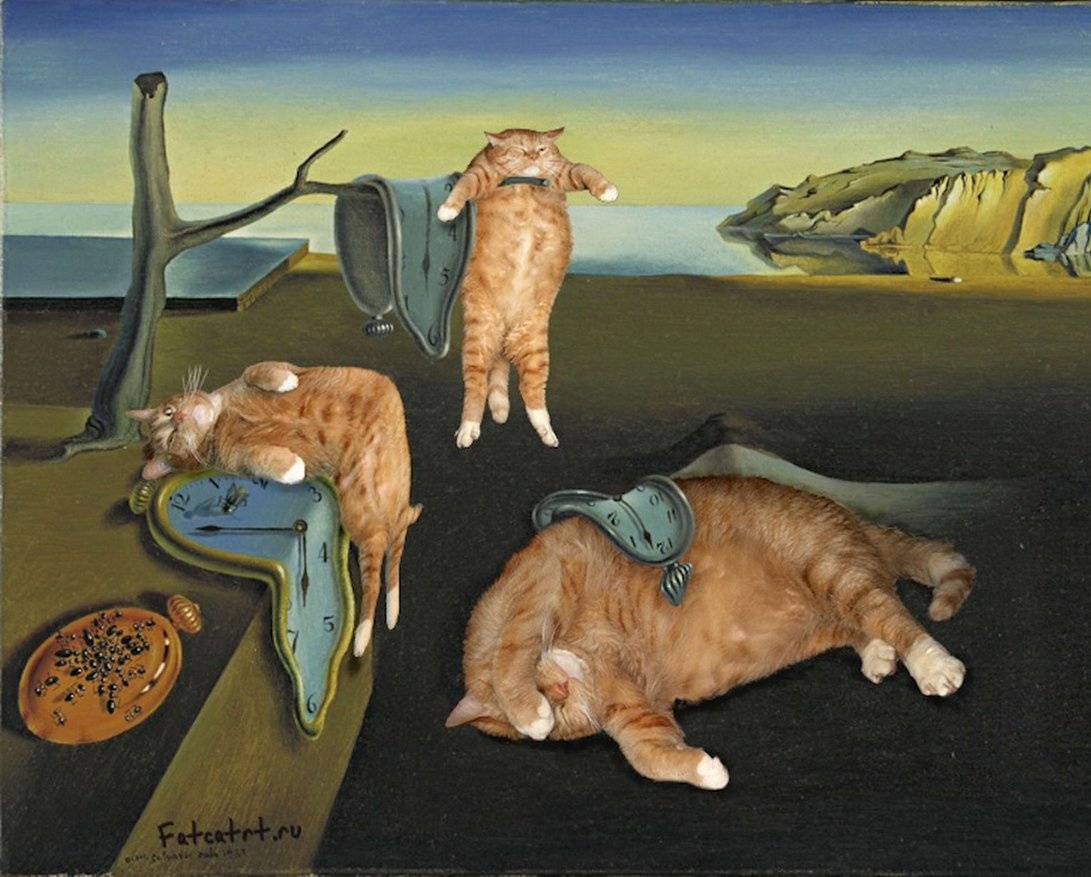 womensart1's tweet photo. Artist Svetlana Petrova decided to add her big ginger cat to some iconic  portraits and masterpieces #WomensArt https://t.co/ntTEfQFX6T