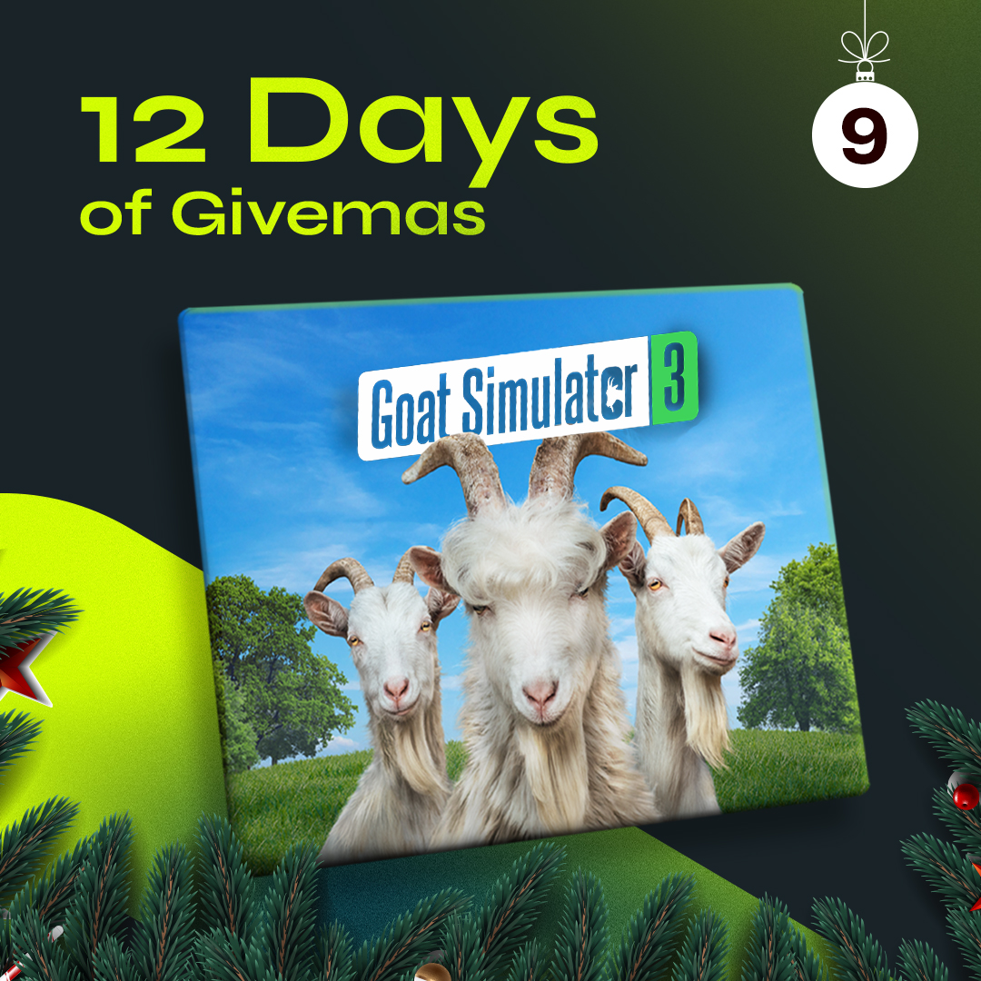 PLAION's tweet photo. Pilgor brought a present to you! Today, you can win Goat Simulator 3 (PS5, Xbox and PC)!

➡️FOLLOW
➡️RT
➡️COMMENT with a goat GIF!

*Ends 19/12 at 10AM CET. Rules here: https://t.co/dVyGAloxIx*

#GoatSimulator3 #plaion https://t.co/A9npt43elw