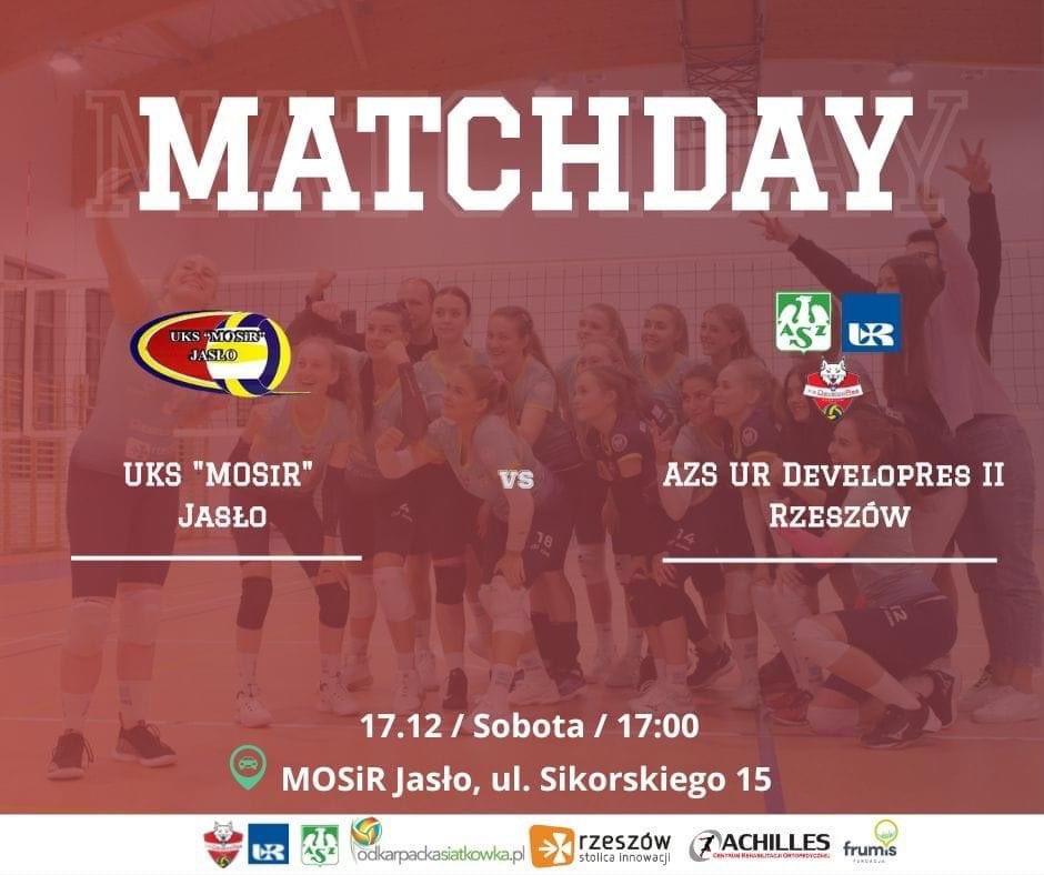 ‼️MATCHDAY‼️
🏆 Mecz o Mistrzostwo Podkarpackiej 
I Ligi Kobiet
⚔️ UKS MOSiR Jasło
⏰ 17:00
⛳️ MOSIR Jasło, ul. Sikorskiego 15
_________________________________
<a href="/KSDevelopres/">KS DevelopRes Rzeszów</a> <a href="/UR_Rzeszow/">UR Rzeszów</a> <a href="/miasto_rzeszow/">Rzeszów</a>