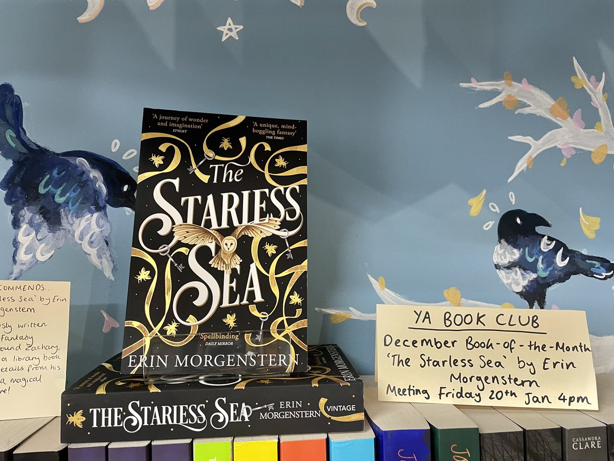 Our next YA book-of-the-month is ‘The Starless Sea’ by Erin Morgenstern ✨

This book is magical and I hope you all enjoy it - look forward to seeing you on Friday 20th January 4-5pm to discuss this! 🐝