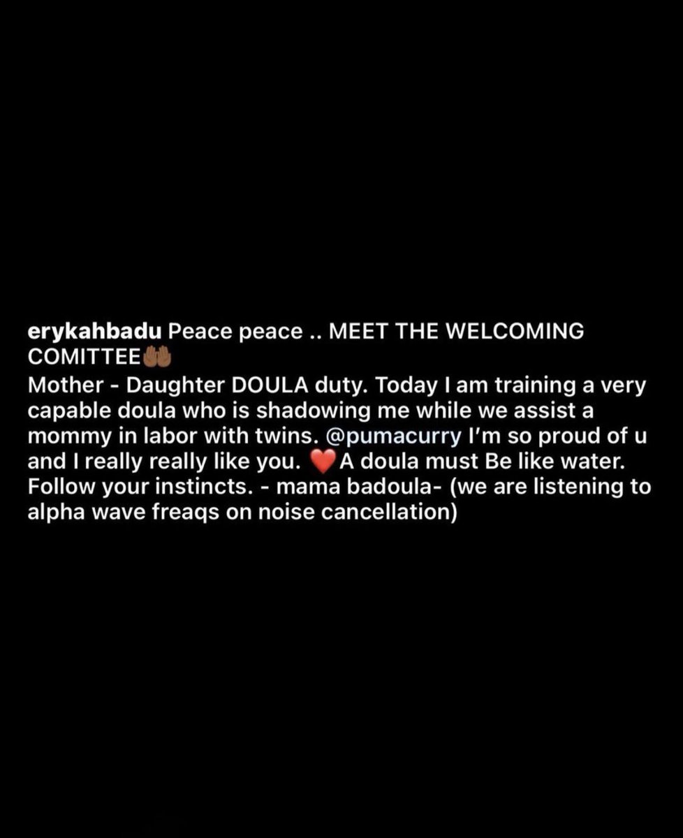 SWCRAVE's tweet photo. #ErykahBadu has confirmed #SummerWalker is having TWINS via instagram has her doula. 🤍 https://t.co/fpuJwx6Wrx