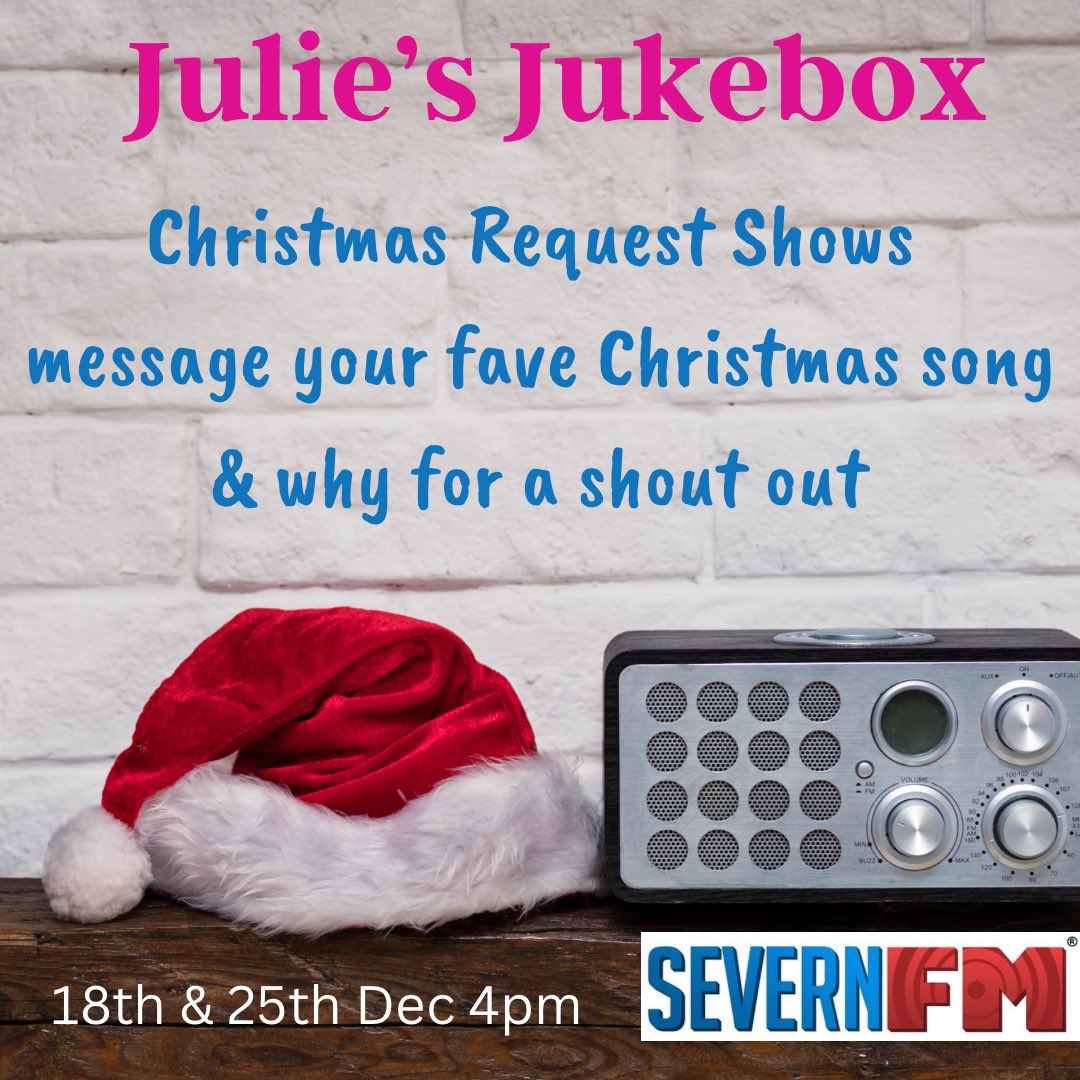 What’s your favourite Christmas Song? Tomorrows Show & Christmas Day will be Christmas Requests…..
Want a shout out - reply with your Christmas fave tune! 

@SevernFM @CathrynHage @TaylormadeServ1 @MandCoJewellers @MartinMitchell6 @MarkMooseOwen #ChristmasSongs #RADIO #radioshow