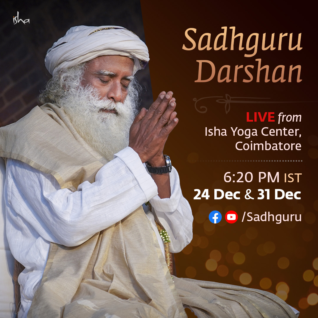 ishafoundation's tweet image. Don’t miss the upcoming Sadhguru Darshan on Christmas Eve, and Satsang on New Year’s Eve! 
Watch live online, or attend in person from #IshaYogaCenter, Coimbatore. 
Translations will be available in 17 languages.