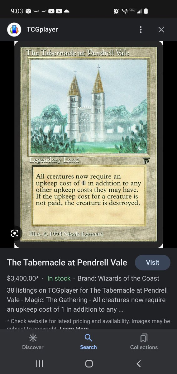 DrMegaWhits's tweet photo. @JeffGrubb Clearly it's a very expensive Magic the Gathering card. https://t.co/G1qibBdolx