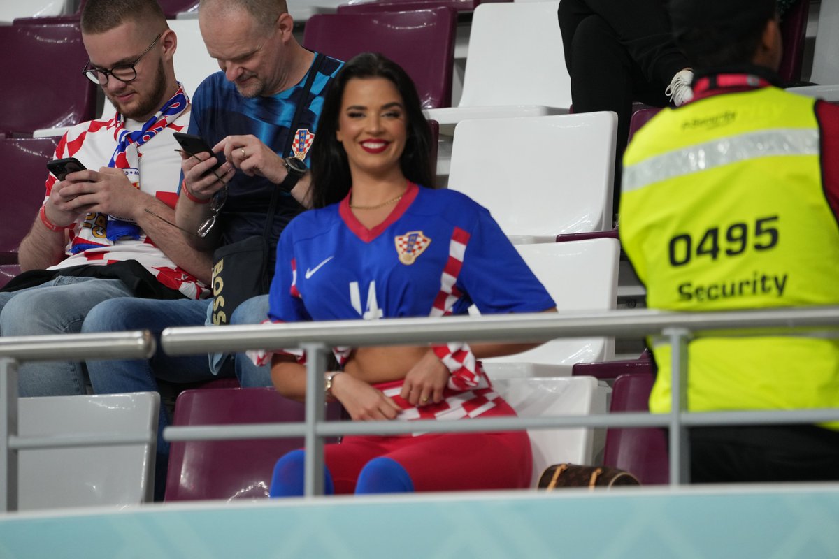 RandaAndrew's tweet photo. Miss Croatia is already in the building and catching eyes as usual.
Will she inspire #TeamCroatia today?
#Qatar2022WithRanda
#bitnobinqatar https://t.co/s8hWxpzx7T