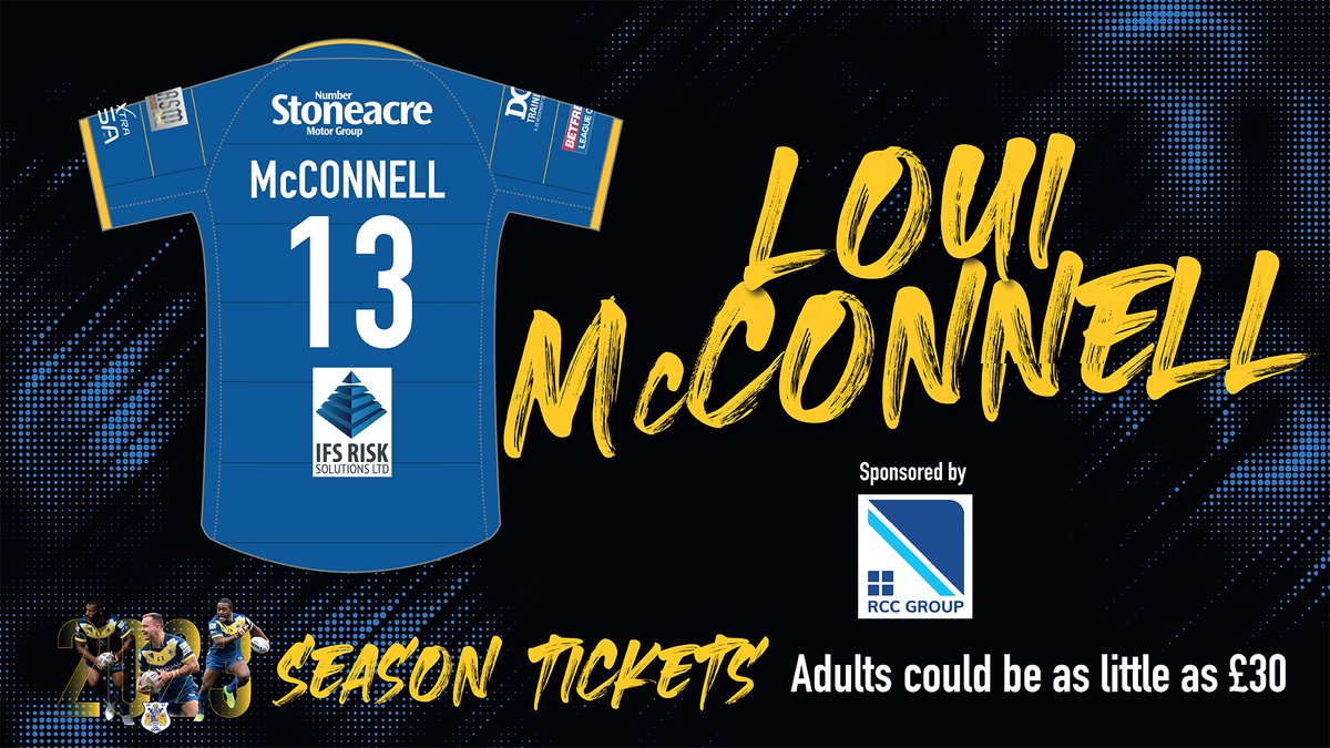 Doncaster_RLFC's tweet photo. Next up in our squad number announcements is our No.1️⃣3️⃣!
Loui McConnell is sponsored by the RCC Group
#COYD https://t.co/wQFn9p39d4