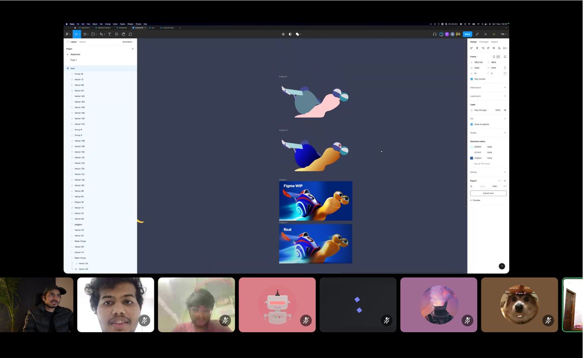 realvjy's tweet image. Just finished a live workshop to create @figma illustrations for my discord community #designwizards. Here&apos;s a sneak peak at what I created in 3 hours session.