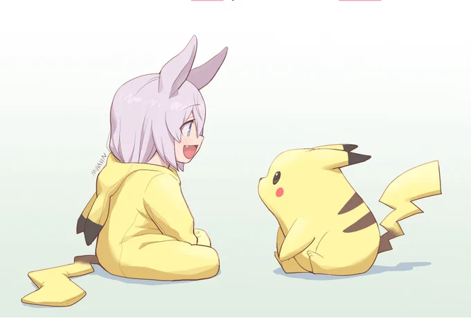 【ウマ娘ポケモン】おつかれさんっピカチュウ引退と聞いてさっき描きました タマと#ウマ娘 #ポケモン 