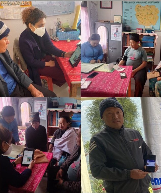 NISHTHA (@nishtha_cphc) on Twitter photo A glimpse of activities done at HWC Nambu, #Sikkim as CHO conducts sessions for NCD sessions, tele-consultation and counseling sessions for hypertensive patients.
<a href="/SikkimAb/">AB- HWC Sikkim</a> <a href="/vishalchauhan_1/">Vishal Chauhan</a> <a href="/usaid_india/">USAID India</a> <a href="/Jhpiego/">Jhpiego</a> @AyushmanHWCs A glimpse of activities done at HWC Nambu, #Sikkim as CHO conducts sessions for NCD sessions, tele-consultation and counseling sessions for hypertensive patients.
<a href="/SikkimAb/">AB- HWC Sikkim</a> <a href="/vishalchauhan_1/">Vishal Chauhan</a> <a href="/usaid_india/">USAID India</a> <a href="/Jhpiego/">Jhpiego</a> @AyushmanHWCs