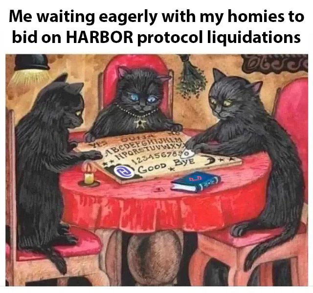 ComdexMemelord's tweet photo. Are you guys as excited as me for @Harbor_Protocol liquidations? 
$CMST $HARBOR $CMDX https://t.co/4QcdK8byp1