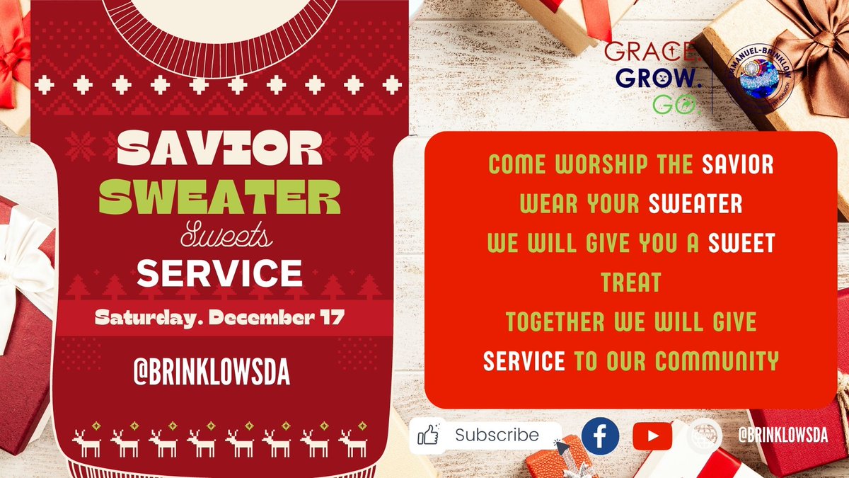 BrinklowSDA's tweet photo. What a great Sabbath to be in the building at Brinklow.  Come worship the SAVIOR, wear your favorite SWEATER, get a SWEET treat, and we will together give SERVICE to our community!  We can't wait to see you for the bike giveaway and so much more!
#brinklow #4s #bikegiveaway https://t.co/IPH8XgI3dc