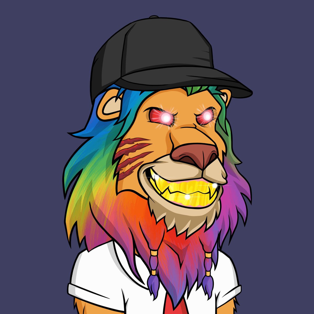 DDKing987's tweet photo. Santa Paws always gets his Christmas presents before the 25th 🎄🎁 🦁 

#ScratchedUp #BlackCap #BTCeyes #RainbowMane #BusinessShirt @blackcapcrew #GrailKing

#ROAR @LazyLionsNFT https://t.co/cPm0PjQhWI