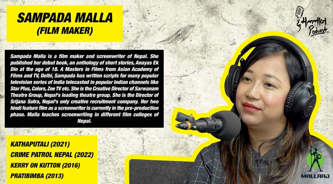 MallaajP's tweet photo. Episode Out Now!!
https://t.co/aMhN5v6tUT

On making it big in films, Sampada Malla shares her journey and plans forward to her directorial ventures. 

The Mallaaj Podcast is where we talk about the makers and the making of Cinema. https://t.co/0peI07gohq