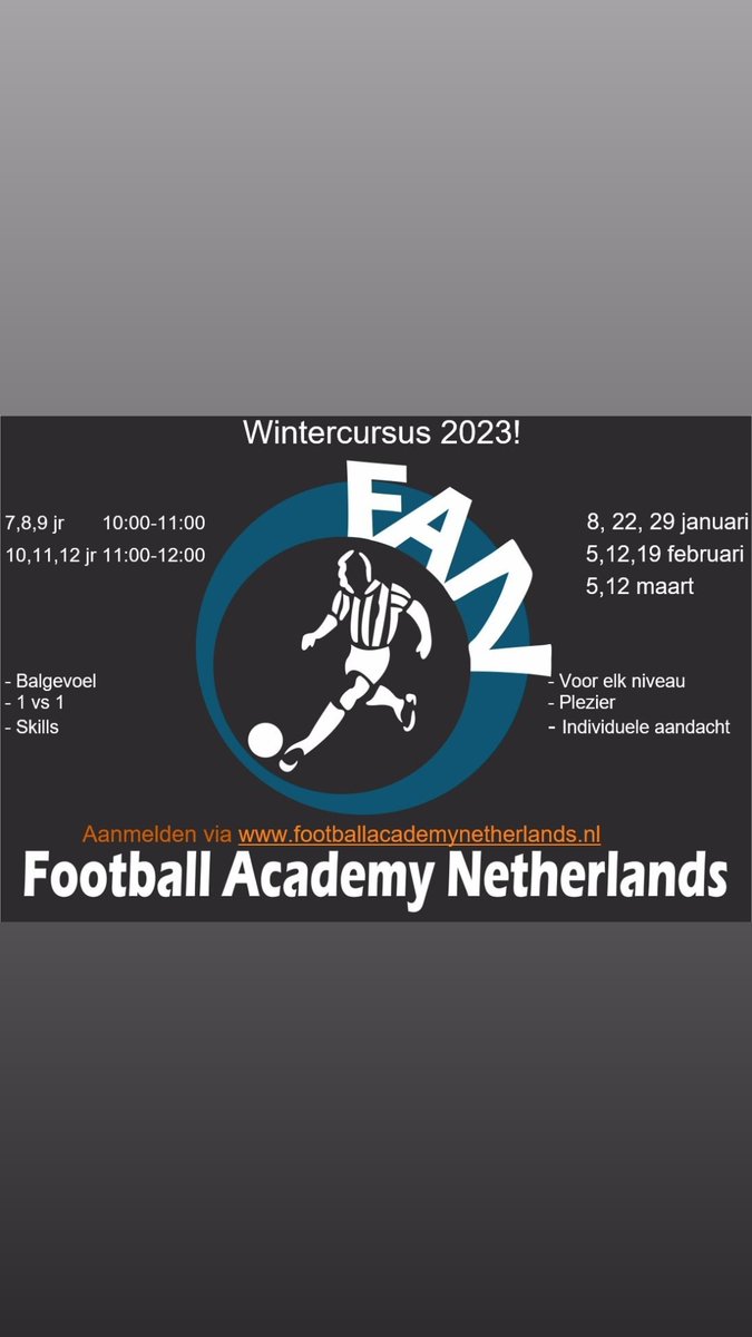 FootballAcadeNL's tweet photo. Er zijn of enkele plekken beschikbaar https://t.co/qkofRBECUx https://t.co/CsPw9h7Ut4