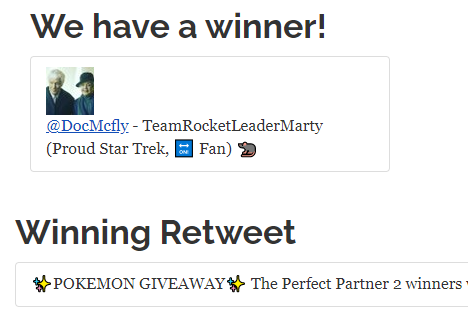 ThePokeMerchant's tweet photo. Congratulations to @NeverCosmic and @DocMcfly!!🥳
Please DM me to receive your Pokemon♥

Thank you, everyone, for joining!! We will have another one soon☺ https://t.co/vfGfEuCwcc