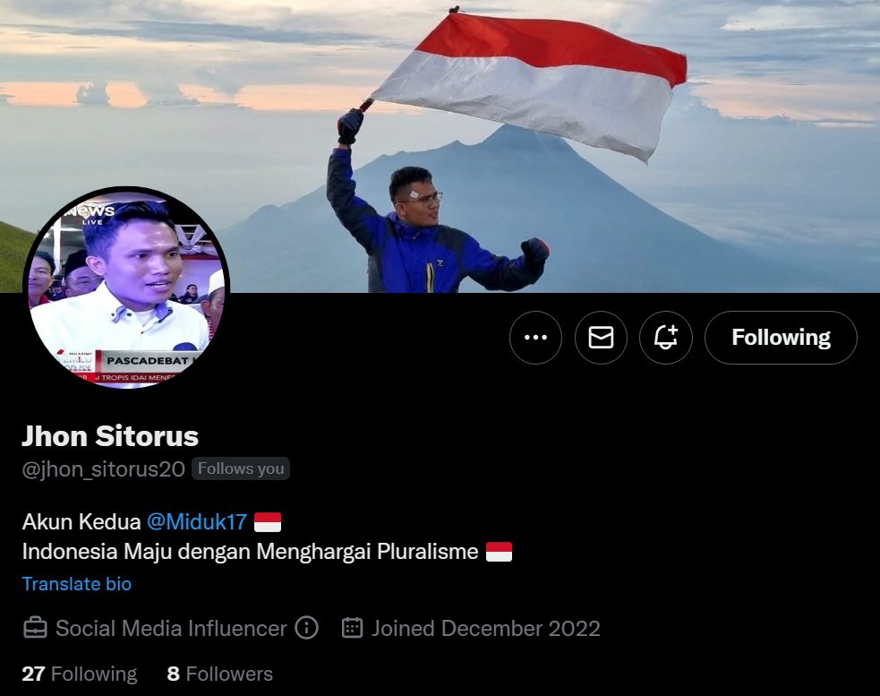 BiLLRaY2019's tweet photo. Breaking News..!

Selamat sore sahabat #NetizenProNKRI, mohon maaf menggangu waktunya, semoga berkenan follow akun baru @jhon_sitorus20 akun lama @Miduk17 (Account is temporarily restricted). 

Terima kasih atas perhatiannya.

Wassalam,
@BiLLRaY2019 https://t.co/fLh3enu2J7