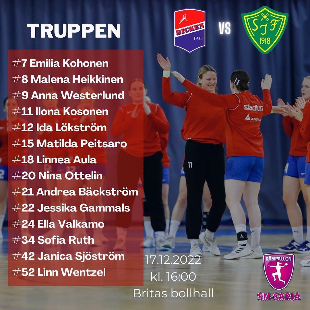 DickenNSM's tweet photo. #GAMEDAY o dax att ställa julstöket åt sidan då årets sista match spelas idag kl. 16.00 i #Britas. Alla med till hallen ❤️🧑🏻‍🎄💙

Etkö ole vielä hankkinut kaikkia joululahjoja? Älä huoli, sillä meillä on Fanikauppa tänään auki, josta voit ostaa täydelliset joululahjat😍
#DICSIF 🤾🏼‍♀️ https://t.co/uDJkXlQ652