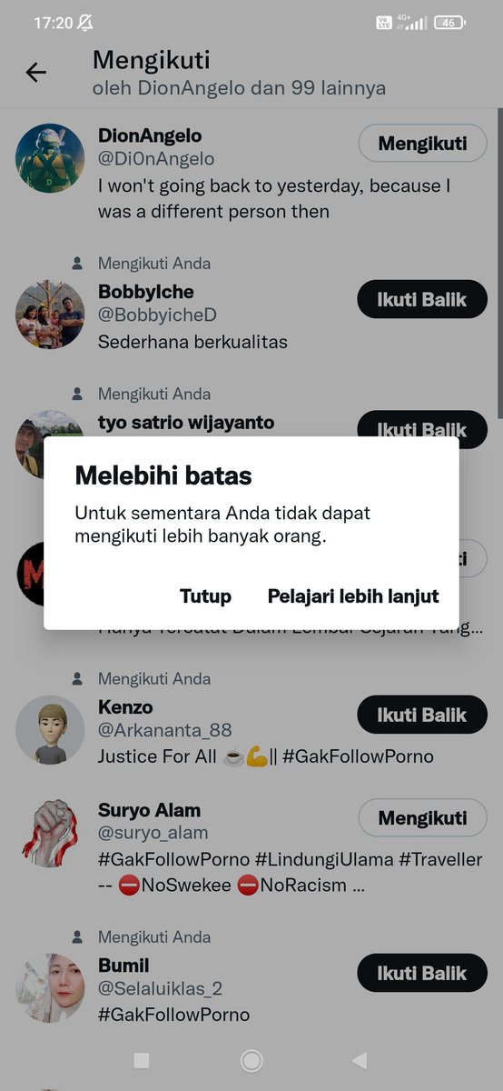 السلام عليكم ورحمة الله وبركاته
بسم الله الرحمن الرحيم

Cakep deh ah klo gini terus 😩😩
Jadi kage enak ati same sohib sohib di TL, bukan ye ane kage mw FB😔😔
Masih gini gini juge🤦‍♂️

💖🌹💖اللهم صل على سيدنا محمد وعلى ال سيدنا محمد💖🌹💖