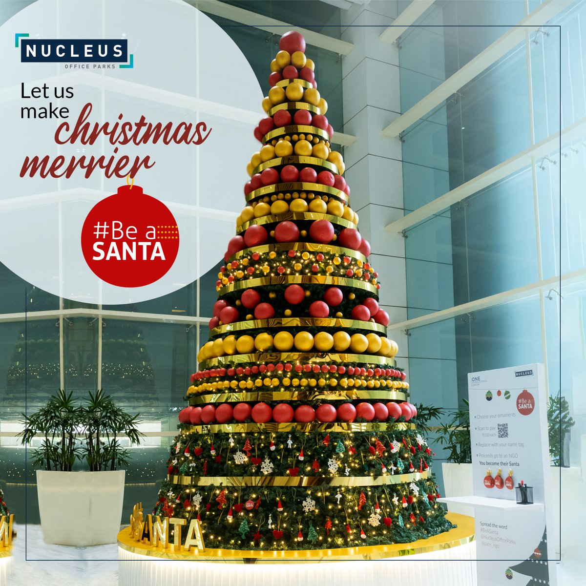 The exciting, handcrafted ornaments are awaiting your attention in the lobby!
#BeASanta #collaboration #ngo #Christmas