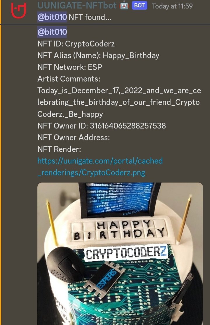 🎉🎈Wishing you all the great things in life, hope this day will bring you an extra share of all that makes you happiest. 

Happy Birthday <a href="/CryptoCoderz/">CryptoCoderz</a>
🎂🎉🎈

#web3 #siteonchain #NFTonchain #NFTs #Xnode #Deminode #FractalEngine #altcoin
 #Bitcoin <a href="/BitcoinGarden/">Bitcoin Garden</a> <a href="/AltcoinDailyio/">Altcoin Daily (backup account)</a>