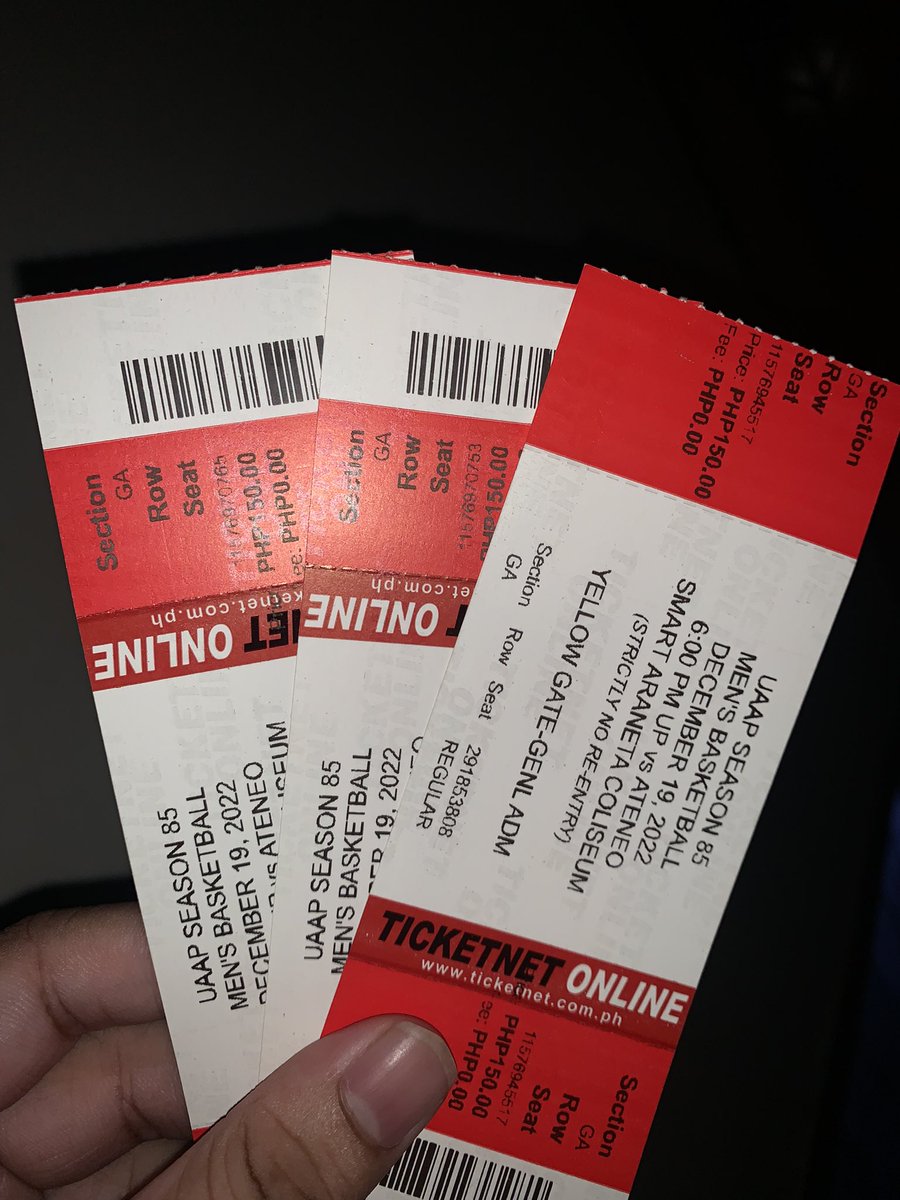 jppadddy's tweet photo. WTS LFB FOR SALE
LAST 3 GEN AD GA TICKETS
ATENEO VS UP GAME 3 BASKETBALL FINALS
UAAP SEASON 85
DEC 19, 2022
Can do cod via lalamove right now https://t.co/QTEW5GvcB3