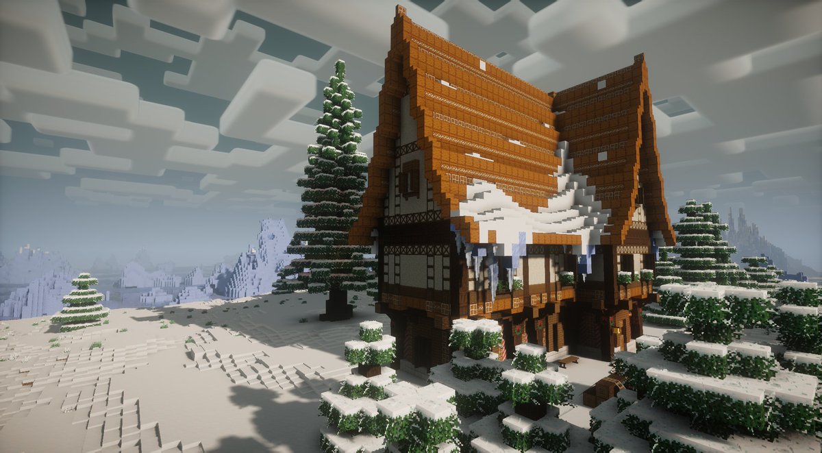 TeraBuildsStuff's tweet photo. Here is my entry for the #SuppBuildOff : Santa's second home.
A Christmas decorated, fully furnished, 2-floor house; 20 hours of work.
More pics and details in the thread
#Minecraft #YUNGGANG #Minecraftbuilds #minecraft建築コミュ #Minecraft建築 https://t.co/yE0wNPjLuG