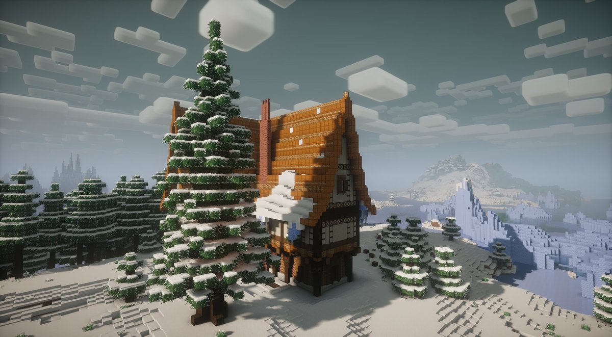 TeraBuildsStuff's tweet photo. Here is my entry for the #SuppBuildOff : Santa's second home.
A Christmas decorated, fully furnished, 2-floor house; 20 hours of work.
More pics and details in the thread
#Minecraft #YUNGGANG #Minecraftbuilds #minecraft建築コミュ #Minecraft建築 https://t.co/yE0wNPjLuG