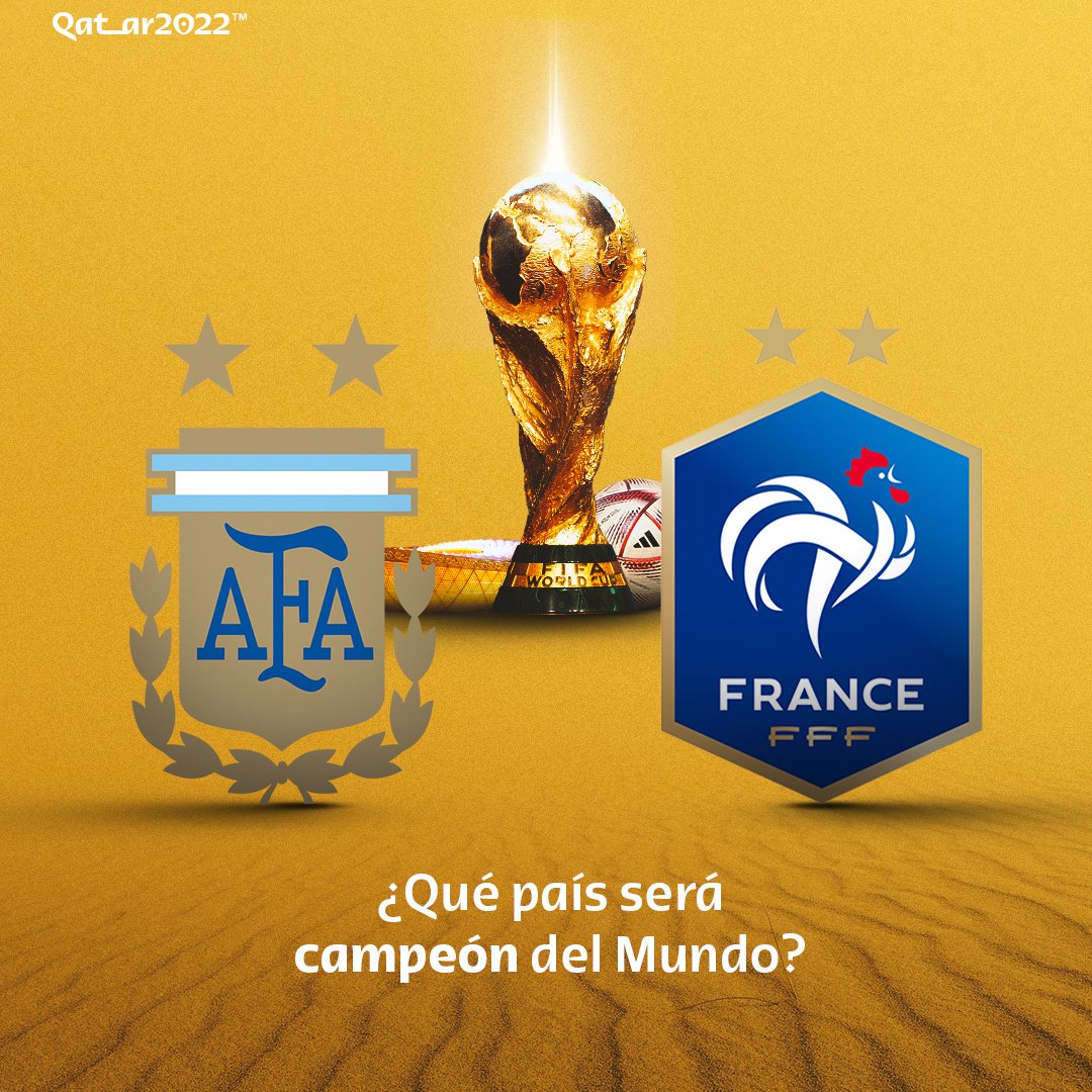 ¿Qué país será Campeón del Mundo? 🏆👀

#ARG #FRA