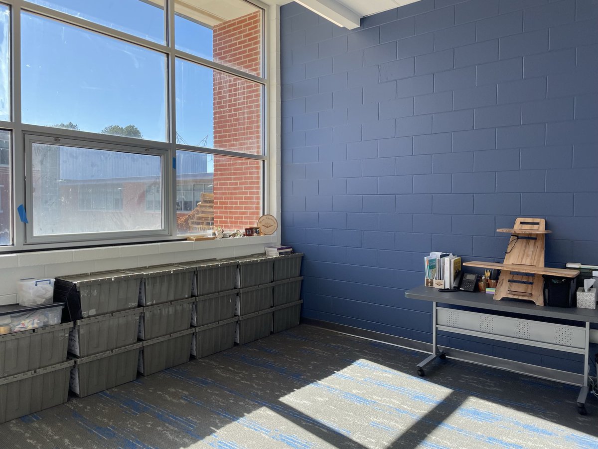 GastonCindy's tweet photo. This is my 17th year as #InstructionalCoach at @WeAreCSLA. My office has been in a closet in our old building. I’m thrilled to have a new office with windows and a little more space! Furniture coming soon… #cloffice #NewCSLA https://t.co/71tSGDVpsr