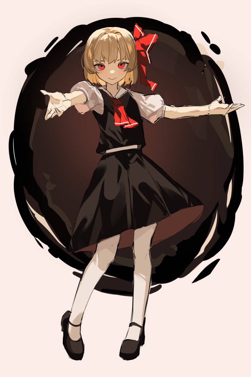 rumia 1girl blonde hair red eyes solo red ascot skirt ascot  illustration images