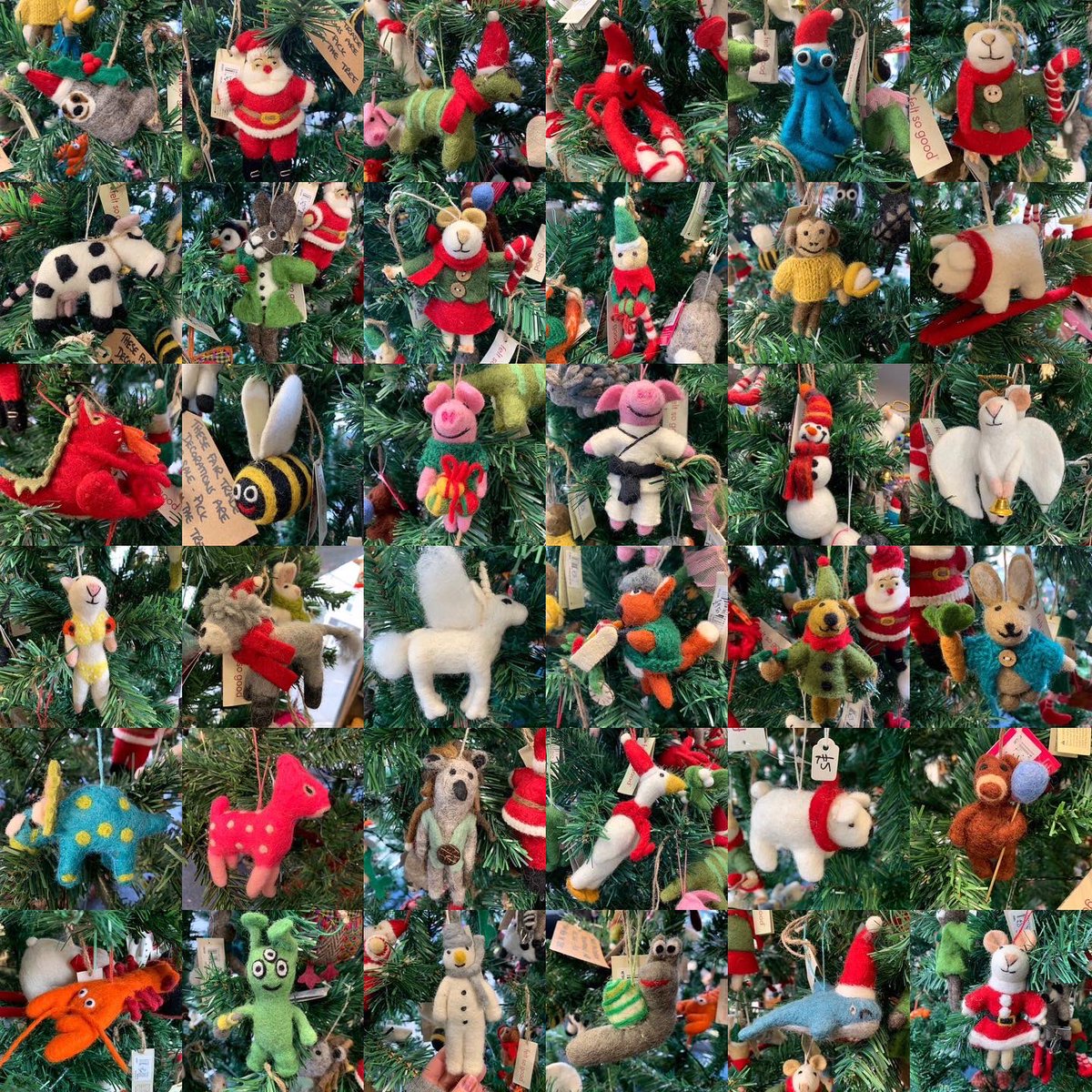 khinosm's tweet photo. Still waiting for new homes - Fair Trade Felt Decorations. The shop is open 10-4 today #fairtrade #plasticfree #feltdecorations #cuteanimals #independentshop #smallbusiness #otterystmary #eastdevon #devon #shoplocal #eastdevonly #christmas https://t.co/F0avUWYhtQ