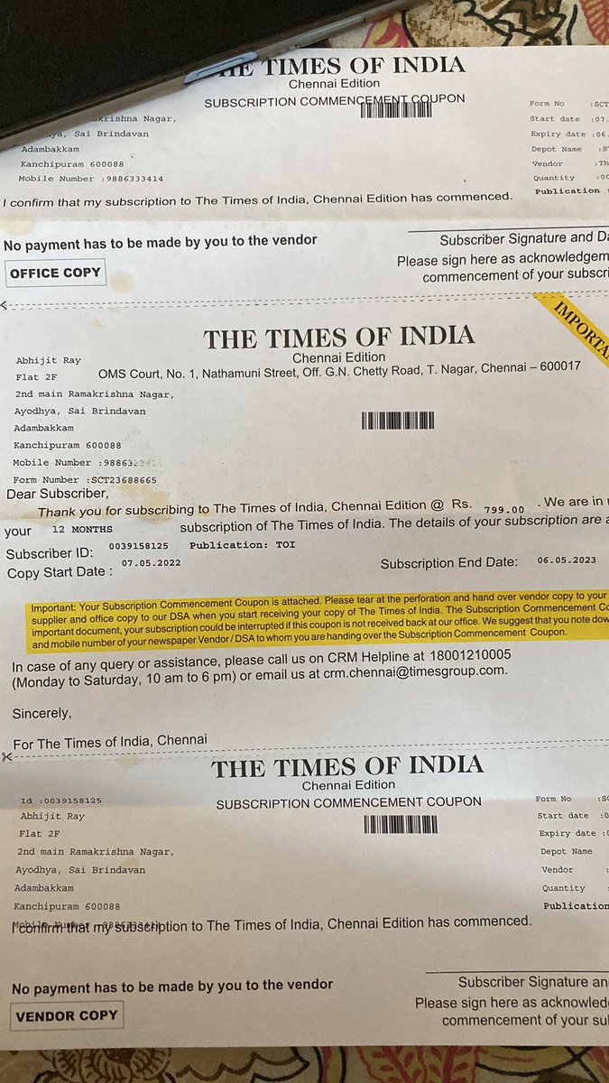 rays104's tweet photo. @timesgroup_crm It’s been 3 days since the promise was made to have everything sorted within next morning and that too on a call!!!!Are you all really this shameless!! @TOIIndiaNews @TOIChennai @timesofindia https://t.co/zBk27HdF8q