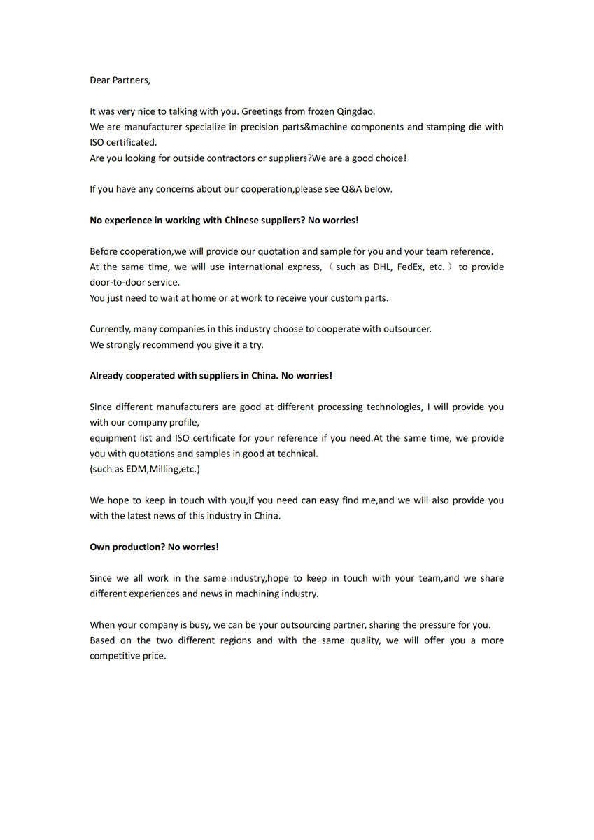 Are you looking for outside contractors or suppliers?We are a good choice!🔥🔥🔥🔥🔥🔥