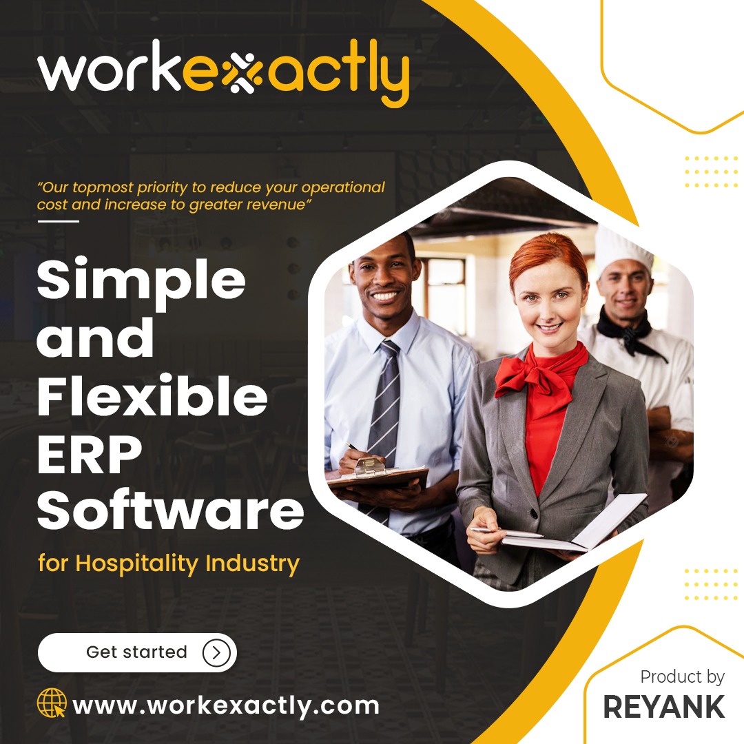 ExactlyWork's tweet image. Enable your business to generate detailed reports with up-to-date data, enabling better-informed decision-making with Workexcactly’s ERP software for the hospitality industry.

#workexactly #erp #erpsofware #erpsolution  #erpforhospitalityindustry #hospitalityindustry