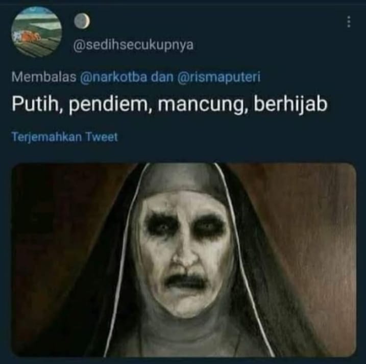 lahelucom's tweet photo. Silahkan yang jomblo, pacarin Valak sekarang
https://t.co/PmuGy5JUUk

#lucu #ngakak #memeindonesia #lahelu https://t.co/tXlkyP8a67