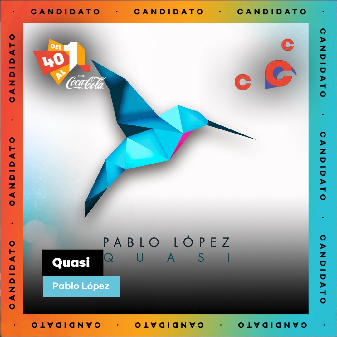 ¡Nuevo candidato!
<a href="/PabloLopezMusic/">Pablo López</a> QUASI
Apoya el regreso a la lista del malagueño con el HT #MiVoto40PabloLópez
#Del40al1CocaCola del40al1.los40.com