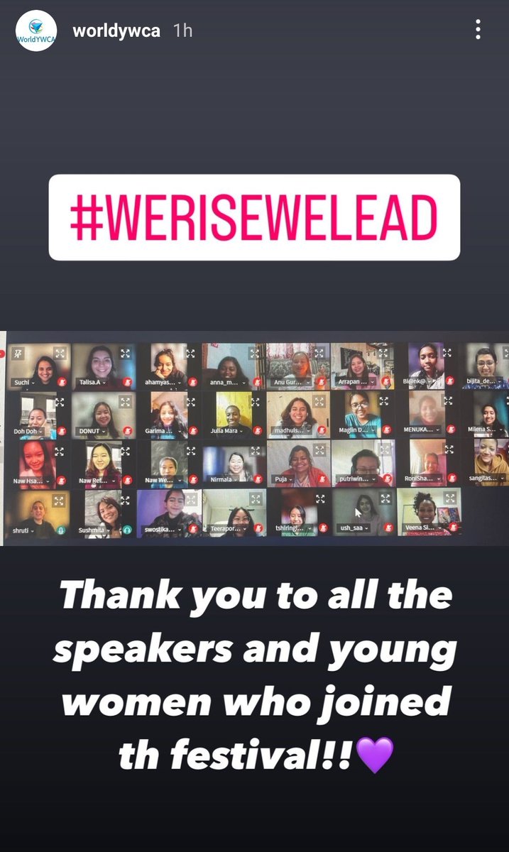 YashikaSharma66's tweet photo. Young women from across Asia-pacific came together to this first-of-a-kind Virtual Feminist Festival #WeRiseWeLead 🌸

Grateful #winner #mostengaging #SocialMediaAccount✨

@worldywca @dfat @SayftyCom @YWCAIndia @DhiyaAnnMathew @caseyhseabrook @sg4devpt https://t.co/JdLcuykYrq